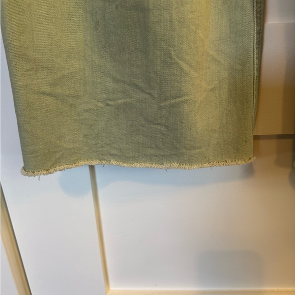 OAT Cropped Wide Leg Light Green Stretch Pants - Picture 4 of 4